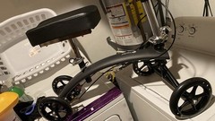 Medline Steerable Knee Walker, Large 8”Wheels, Adjustable Height and Storage Bag