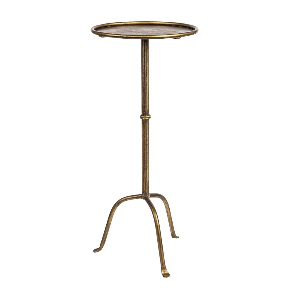 Creative Co-Op Metal Martini Cocktail Table Antique Brass Ec1446