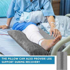 Arm Pillow for Adults Pain Relief, Post Surgery Support Cushion, Grey 17×10