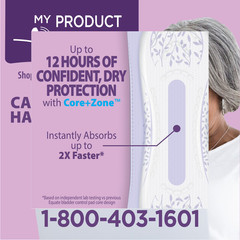 Equate Women’s Incontinence Pads Ultimate Absorbency 102 Count Long
