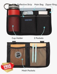 ZHCHG Wheelchair Side Bag Black