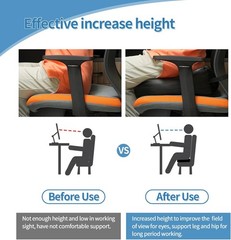 Leather Seat Cushion Extra-Thick Booster for Office Chair to Rise Height