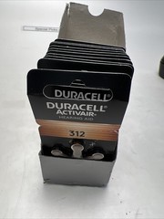 Duracell Activair Hearing Aid Batteries: Size 312 (60 Batteries). Exp 2029