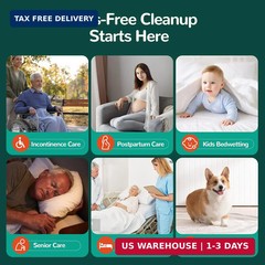 MILDPLUS Disposable Bed Pads with Adhesive Strip 30″ x 36″ (50 Count), Super Abs