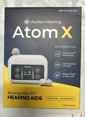 Audien Hearing ATOM X Wireless Rechargeable OTC Hearing Aids