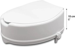 PEPE Mobility Toilet Riser 6″ Elevated Toilet Seat w/ Lid P30005 for Elderly