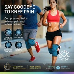 2 Pack Knee Brace for Women Knee Support for Walking, Knee Compression Sleev…