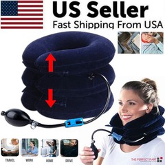Inflatable Cervical Neck Traction Device Collar Brace Support Pain Relief