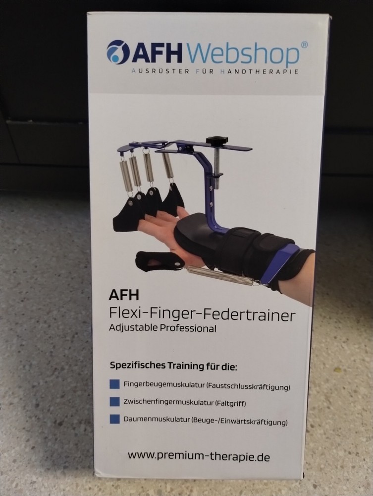 AFHWebshop flexi-finger-federtrainer adjustable professional medium-strong NIOB