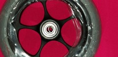 WALKP0012 – NEW Dark Grey 6” x 1” Smooth Caster Wheel w/ black 5-spoke hub