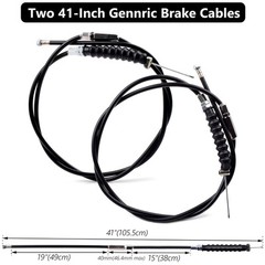 2 Packs Drive Rollator Brake Cable Parts – 41″ Universal Cable for Folding Wh…