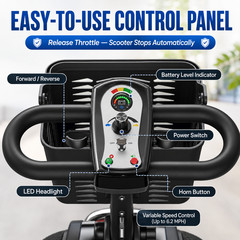4-Wheel Power Wheelchair Scooter All Terrain for Seniors & Adults