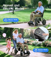 Electric Wheelchair 15 Mile Range Foldable 500W Motor All Terrain Adult