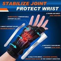 Wrist Brace with Thumb Support,Thumb Spica Splint Left Hand for De Quervain’s…