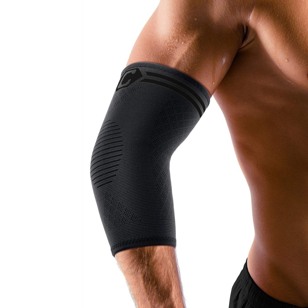 CAMBIVO 2 Pack Elbow Brace for Tennis & Tendonitis, Large, Black