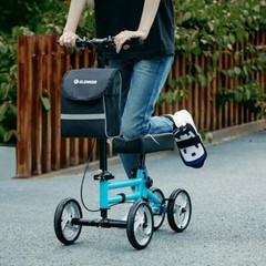 Deluxe Medical Knee Scooter Steerable Knee Walker 4 Wheels for Foot Injuries Aid