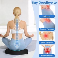 Donut Pillow for Tailbone Pain, Hemorrhoids – Cooling Gel Memory Foam Chair Seat