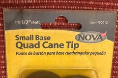 Cane Tips Four – Small 1/2in NOVA 50012 – New