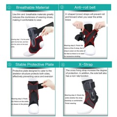Ankle Brace for Sprained Ankle Support with Side Stabilizer Recovery Tendonitis