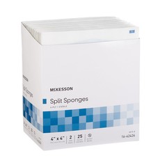 McKesson 16-42426 6-Ply I.V. Drain Split Sponges Dressing Sterile 4 X 4″ 50 Ct