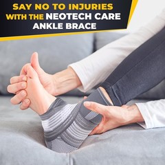 Adjustable Ankle Support Brace Gray, Size L, 1 Unit