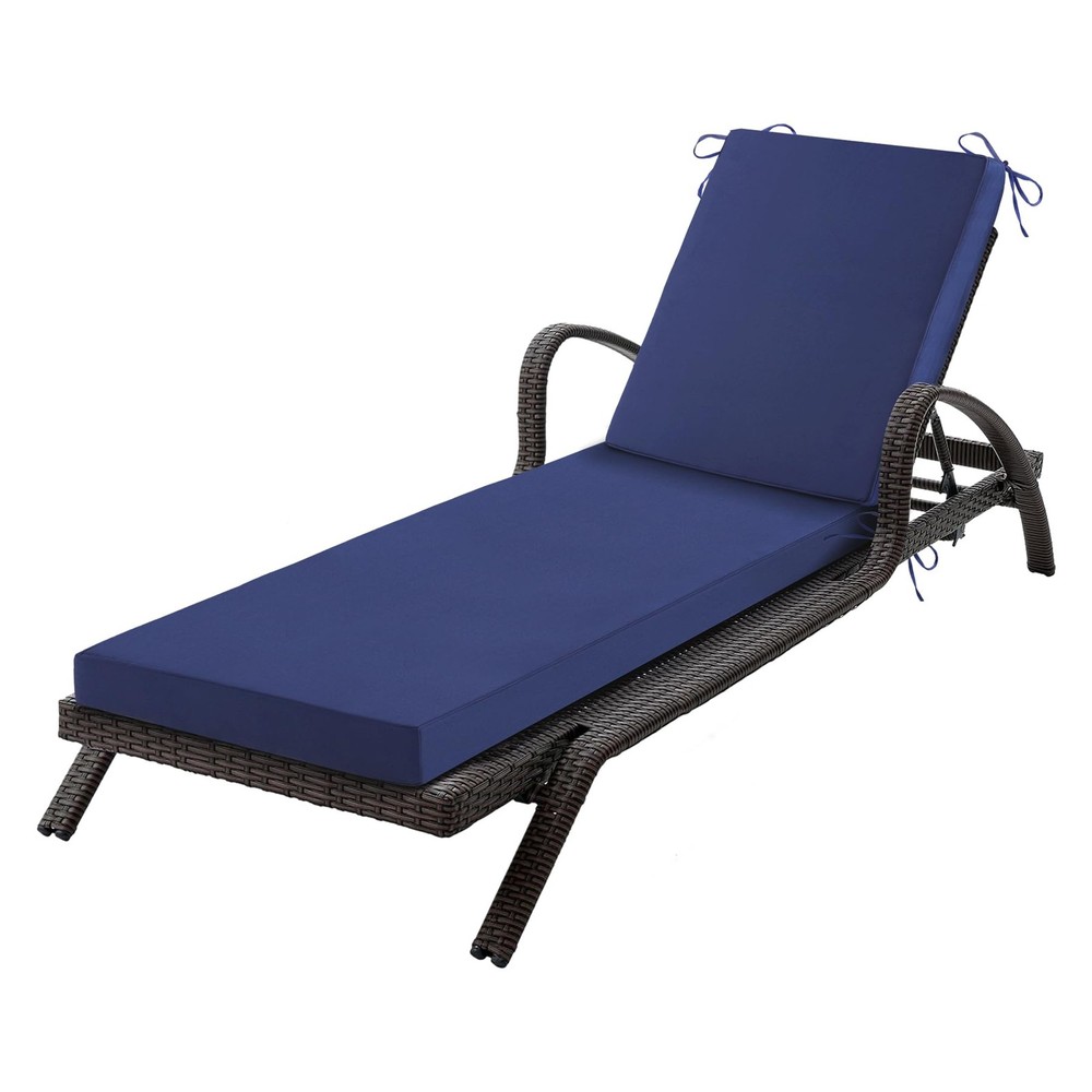 Aegisun Chaise Lounge Cushions Outdoor, 72x 21x 3 Inch 72×21+3″, Navy Blue