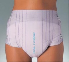 1pc Medium Molicare Super Plus Diaper 169670 Poly Plastic Thick Overnight Brief