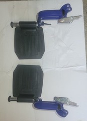 Drive Wheelchair Footrests Flip Up Blue Black Adjustable 12″-15″ Great Condition