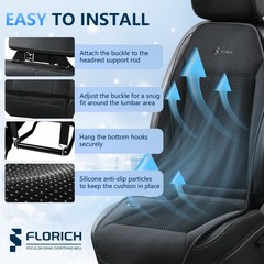 FLORICH Cooling Car Seat Covers with Blowing & Suction, 12V-24V Cooling