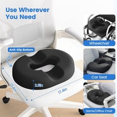 DailyCuddles Donut Pillow for Tailbone Pain, Hemorrhoids – Cooling Gel Memory…