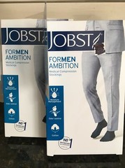 Jobst 2 Packages For Men Ambition Sz 1 Black Knee Socks 15-20