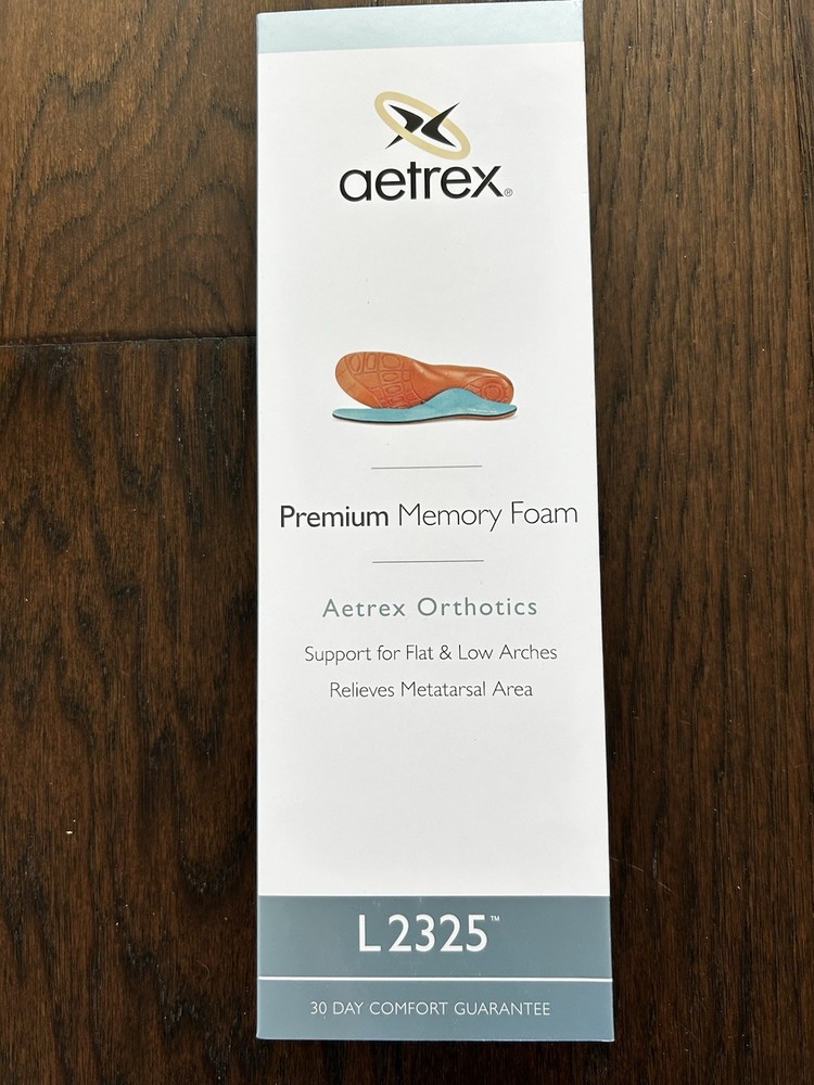 Aetrex Memory Foam Orthotic Insoles L2325 Flat Low Arches Full Length M8