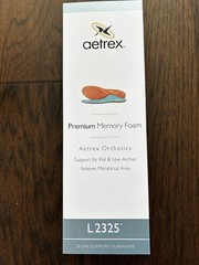 Aetrex Memory Foam Orthotic Insoles L2325 Flat Low Arches Full Length M8