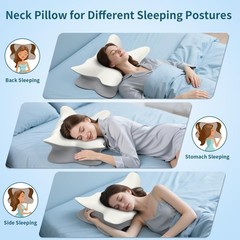 Cervical Neck Pillow for Pain Relief – Ergonomic Cooling Memory Foam