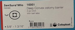 16951 Coloplast SenSura Mio Click Two-Piece Ostomy Skin Barrier 5/8 to 1-3/16“