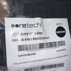 NEW Coretech 845 OA Right Side KNEE BRACE MEDIUM w/ Extension Angle Adjusters