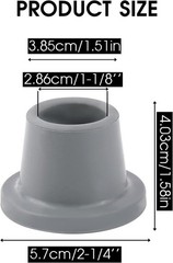 4 Pack Replacement Rubber Feet for Shower Chairs – Safe Non-Slip Tips 1-1/8″ I.D