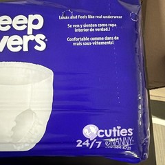 Cuties Sleep Overs, Pants/pull ups, Youth XL 85-140 lbs 4-22 pack (88 Count)