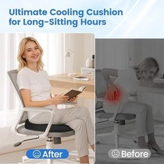 Donut Pillow for Tailbone Pain, Hemorrhoids Cooling Gel Memory Foam Chair Se