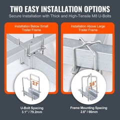 60in Adjustable Dual Steel Supports with PVC Covering & 2-Piece Kit