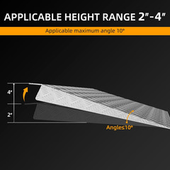 Portable Aluminum Threshold Ramp for Wheelchairs, 700LBS Capacity, 2-4″ Rise