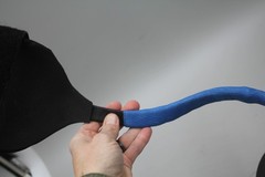 Kinetic Research THE NOODLE Custom Foot Brace Right Blue Black Hard Shell NICE