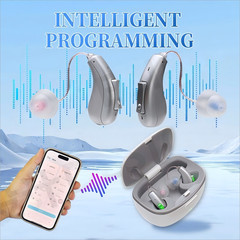 Bluetooth APP Hearing Aids For Seniors Rechargeable With Noise Cancellation OTC