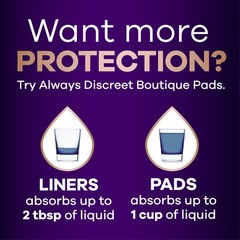 Always Discreet Incontinence Panty Liners Size 2 96 Count 3 Packs