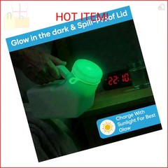 Urinals for Men Glow in The Dark Lid by Tilcare (1 Pack) – 32oz/1000mL Thick Pla