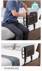 EZ Adjust Bed Rail, Adjustable Senior Bed Rail and Bed Assist Grab Bar #8000