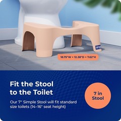 Squatty Potty Simple Bathroom Toilet Stool Peach 7 Ergonomic Stool