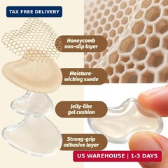 Metatarsal Pads for Women, Silica Gel Ball of Foot Cushions, Beige, 4 Count, Ant