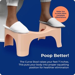 Squatty Potty Simple Bathroom Toilet Stool Peach 7 Ergonomic Stool