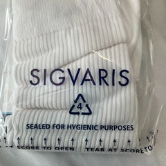 Sigvaris Casual Cotton Knee High Socks Women Size C White 15-20 mmHg Compression
